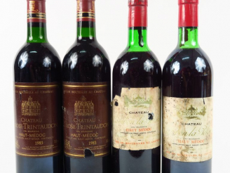 Vente aux enchères 4 BOUTEILLES CB HAUT MEDOC : 2 CHÂTEAU LAROSE TRINTAUDON 1983 1BG/1 LB