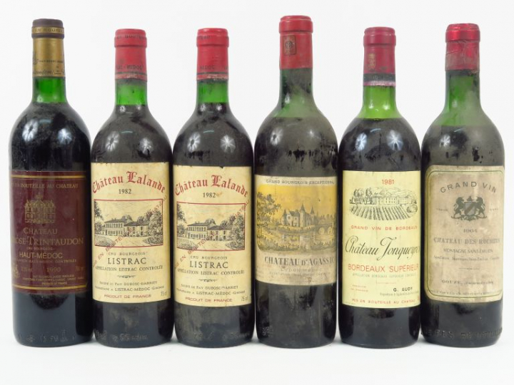 6 BOUTEILLES : 1 CHÂTEAU LAROSE TRINTAUDON CB HAUT MEDOC 1990 LB - 2 C