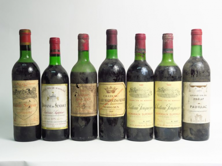 7 BOUTEILLES : 1 CHÂTEAU REVE D'OR POMEROL 1967 BEP - 1 CHÂTEAU BEL AI