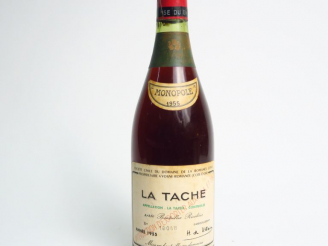 Vente aux enchères 1 BOUTEILLE LA TACHE DOMAINE DE LA ROMANEE CONTI - 1955 - 3,7 CM/ETLT/