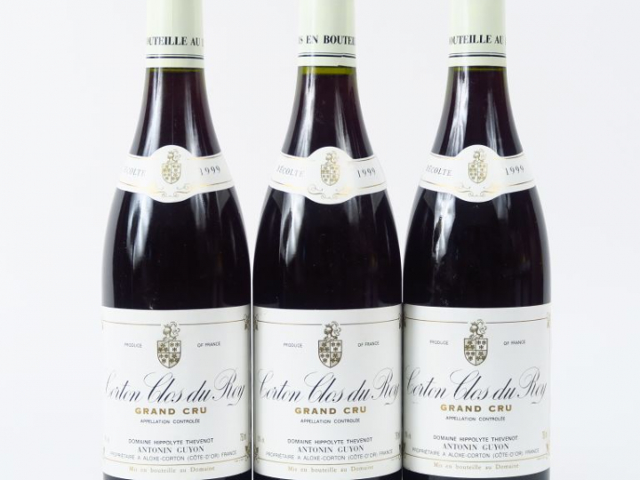 3 BOUTEILLES CORTON GC 'CLOS DU ROY' ANTONIN GUYON - 1999
