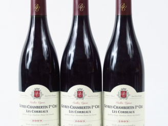 Vente aux enchères 3 BOUTEILLES GEVREY CHAMBERTIN 1er CRU 'LES CORBEAUX' BRUNO CLAVELIER 