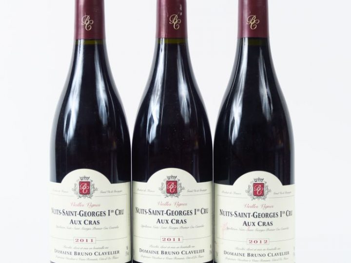 3 BOUTEILLES NUITS ST GEORGES 1er CRU 'AUX CRAS' B. CLAVELIER - 2 de 2
