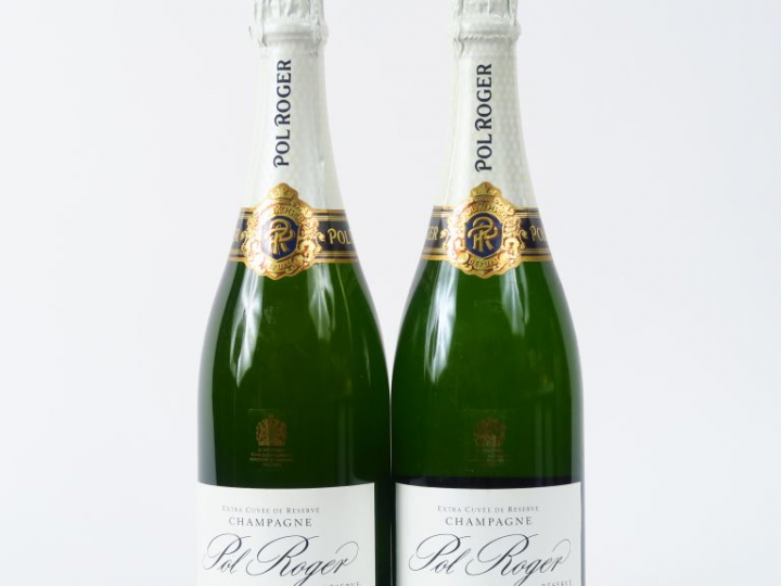 2 BOUTEILLES CHAMPAGNE POL ROGER 'EXTRA CUVEE DE RESERVE'  - COFFRET