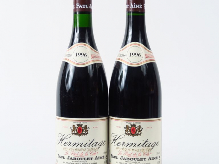 2 BOUTEILLES HERMITAGE 'LE PIED DE LA CÔTE' PAUL JABOULET AÎNE - 1996