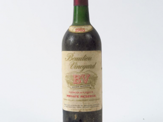 Vente aux enchères 1 BOUTEILLE BEAULIEU VINEYARD 'PRIVATE RESERVE' CALIFORNIE - 1965 - LB