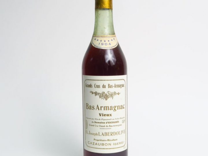 1 BOUTEILLE BAS ARMAGNAC DOMAINE D'ESCOUBES JOSEPH LABERDOLIVE - 1904