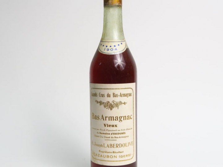 1 BOUTEILLE BAS ARMAGNAC DOMAINE D'ESCOUBES JOSEPH LABERDOLIVE - 1904