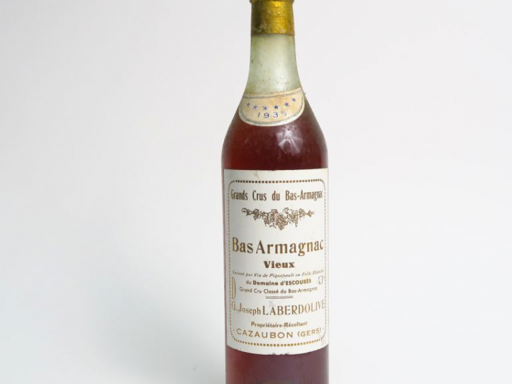 1 BOUTEILLE BAS ARMAGNAC DOMAINE D'ESCOUBES JOSEPH LABERDOLIVE 43° - 1