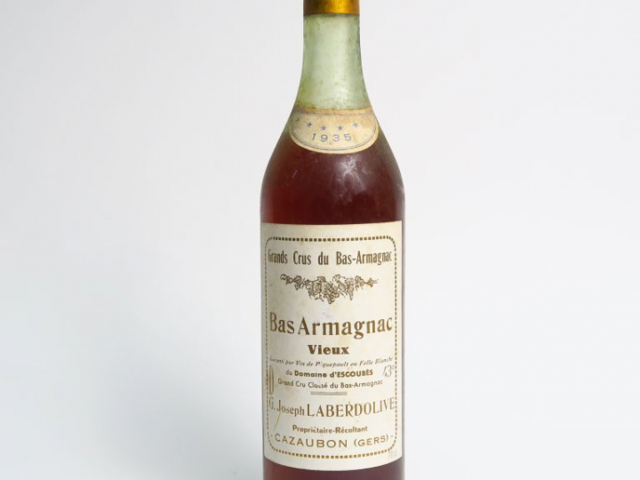 1 BOUTEILLE BAS ARMAGNAC DOMAINE D'ESCOUBES JOSEPH LABERDOLIVE 43° - 1