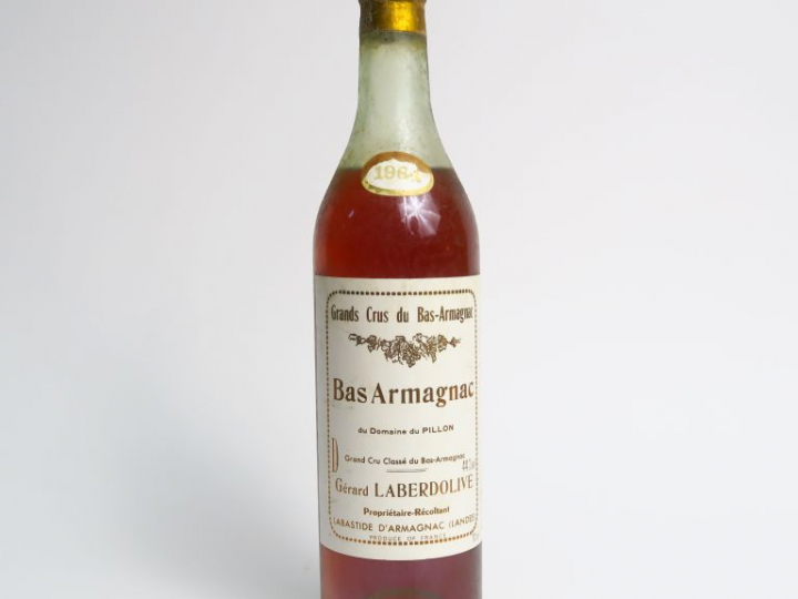 1 BOUTEILLE BAS ARMAGNAC DOMAINE DU PILLON GERARD LABERDOLIVE - 1964