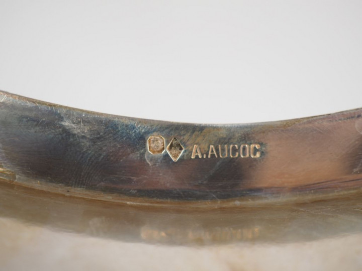 Paire de jattes carrées de style Louis XV en argent, poinçon Minerve, 
