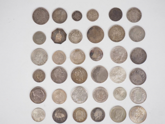 Vente aux enchères Ensemble de trente-six pièces, médailles ou jeton en argent (francais 