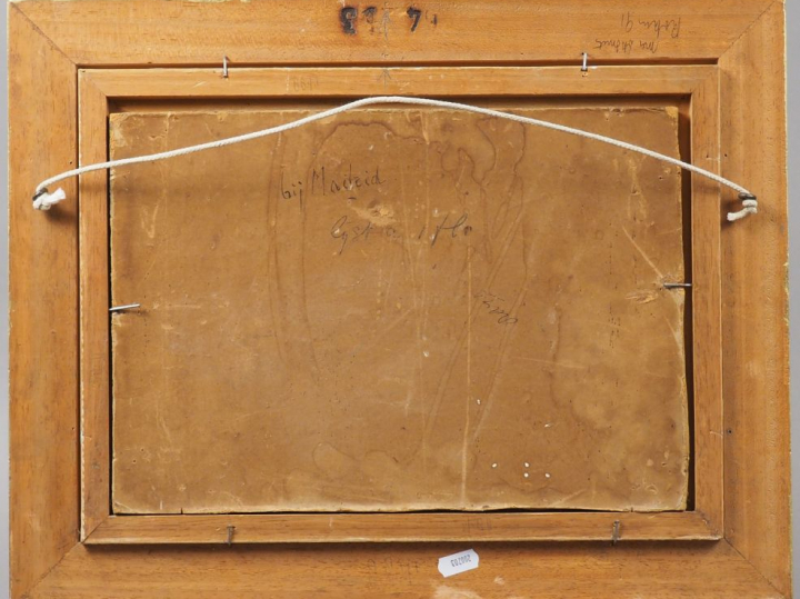 Frans HOGERWAARD. "Pinède". Huile sur toile marouflée sur panneau, sig