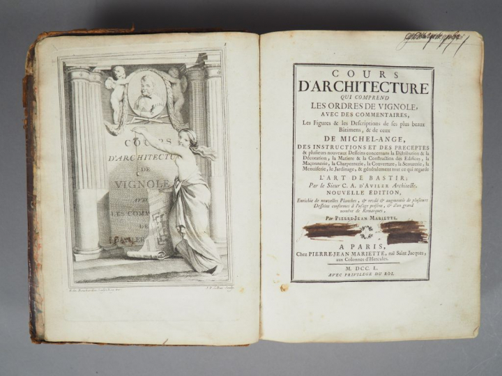 D'AVILER (C.A.). Cours d'Architecture, qui comprend les Ordres de Vign