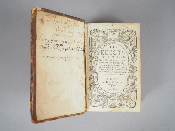 EDICTS ET ORDONNANCES des Tres Chrestiens Roys de France, Henry deuxiè