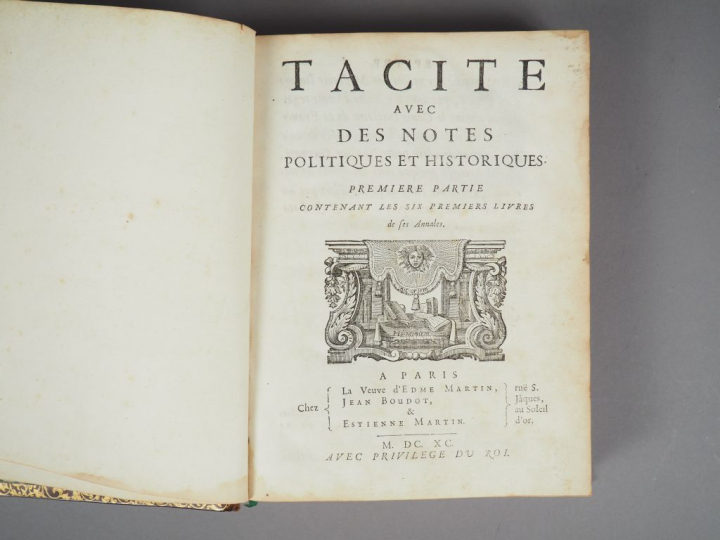 TACITE. Première partie contenant les six premiers livres de ses Annal