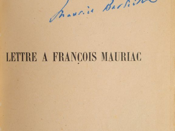BARDÈCHE (Maurice). Lettre à François Mauriac. Paris, la Pensée Libre 