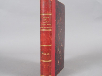 Vente aux enchères Bulletin archéologique du midi de la France. 1892-95. in-8, reliure de