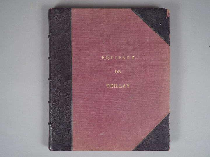 CHASSE EQUIPAGE DE TEILLAY. Album de 12 photographies originales monté