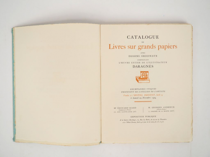 [DARAGNES]. Catalogue des Livres illustrés par Daragnès. Préface de Ma