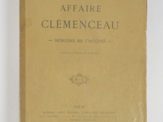 Vente aux enchères DUMAS Fils (Alexandre). Affaire Clemenceau. Mémoire de l'accusé. Paris