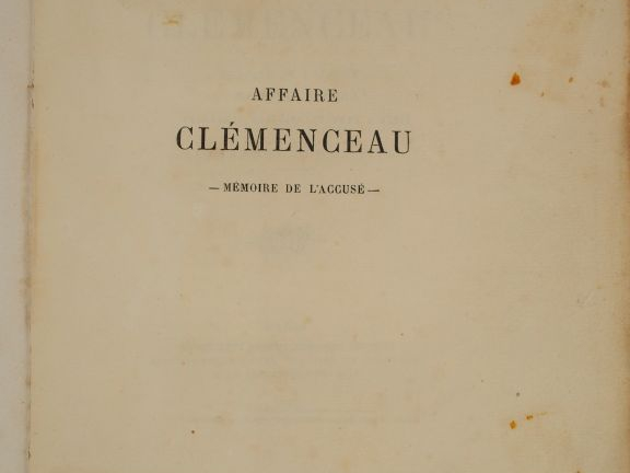 DUMAS Fils (Alexandre). Affaire Clemenceau. Mémoire de l'accusé. Paris