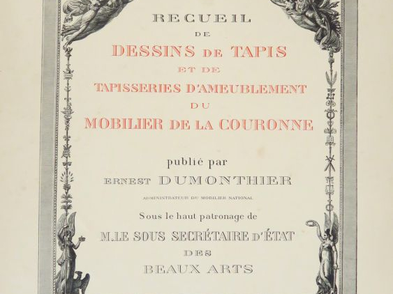 DUMONTHIER (incomplet). Recueil de dessins, de tapis et de tapisseries