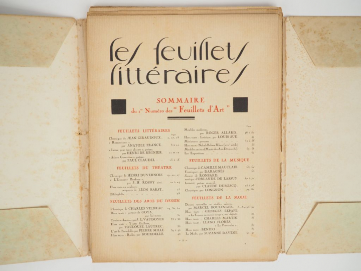 FEUILLETS D'ART. Directeurs. Edmond Moussié et Michel Dufet. N° 1, mai