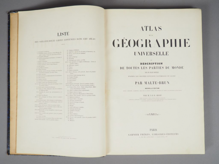 MALTE-BRUN. Atlas de la géographie universelle sur description de tout