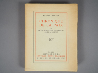 Vente aux enchères MARSAN (Eugène). Chronique de la paix ou la vie quotidienne des frança