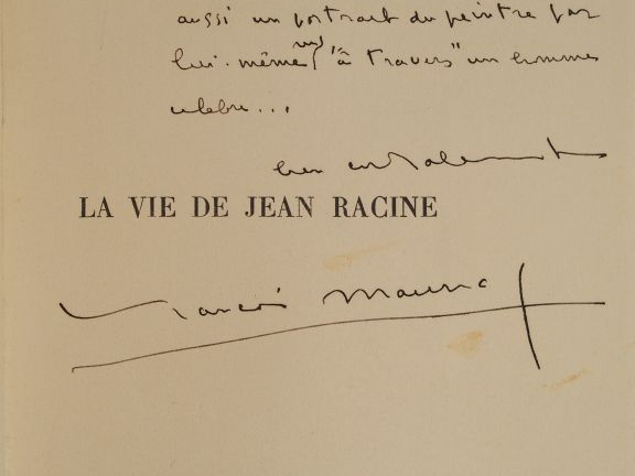 MAURIAC (François). La Vie de Jean Racine. Paris, Grasset 1930. in-8. 