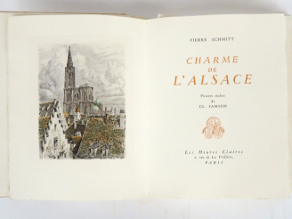 Vente aux enchères SCHMITT (Pierre). Charme de l'Alsace. Pointes-sèches de Ch. SAMSON. Pa