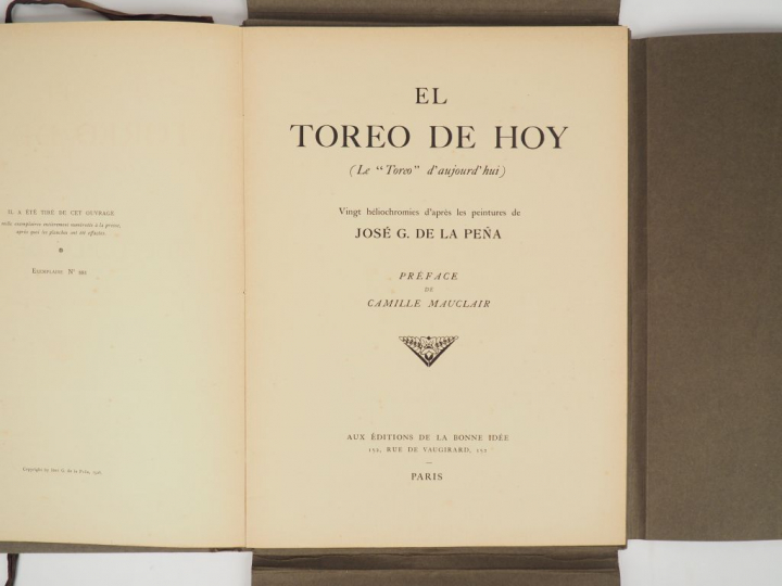 TAUROMACHIE. LA PENA (José G. de). El toreo de hoy. Le "toreo" d'aujou