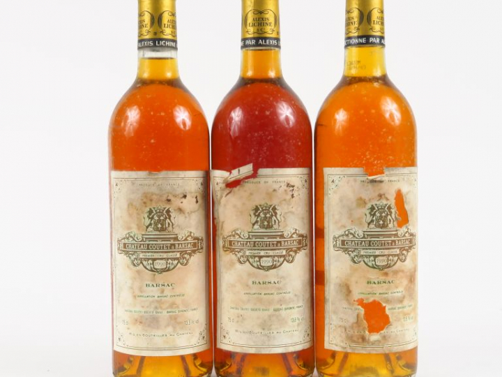 3 BOUTEILLES CHÂTEAU COUTET 1er CC SAUTERNES - 1990 - EA