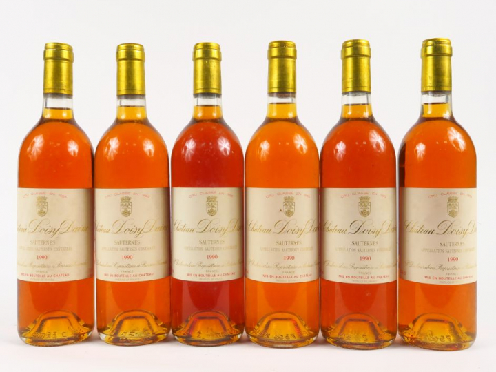 6 BOUTEILLES CHÂTEAU DOISY DAËNE CC SAUTERNES - 1990