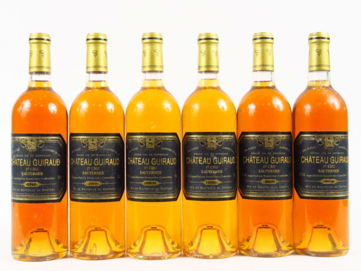 6 BOUTEILLES CHÂTEAU GUIRAUD 1er CC SAUTERNES - 2000