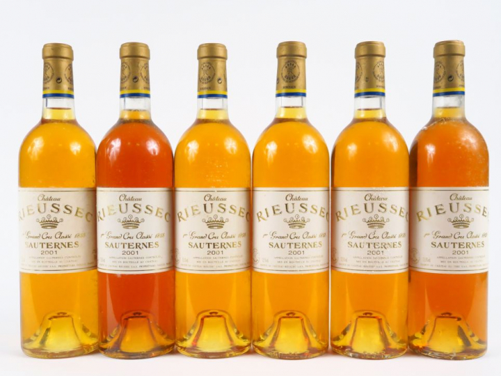 6 BOUTEILLES CHÂTEAU RIEUSSEC 1er CC SAUTERNES - 2001