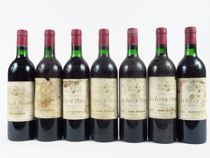 7 BOUTEILLES CHÂTEAU FLEUR MILON PAUILLAC - 1982 - 5 BG/EA