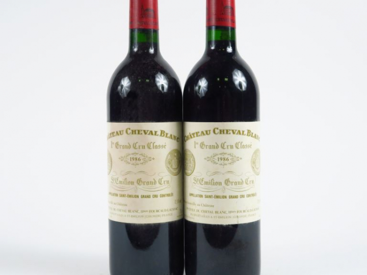 2 BOUTEILLES CHÂTEAU CHEVAL BLANC 1er GCC ST EMILION - 1986