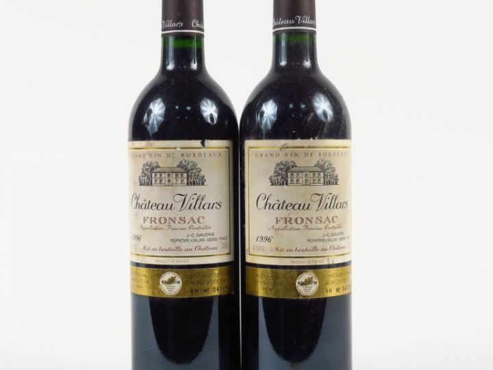 2 BOUTEILLES CHÂTEAU VILLARS FRONSAC - 1996