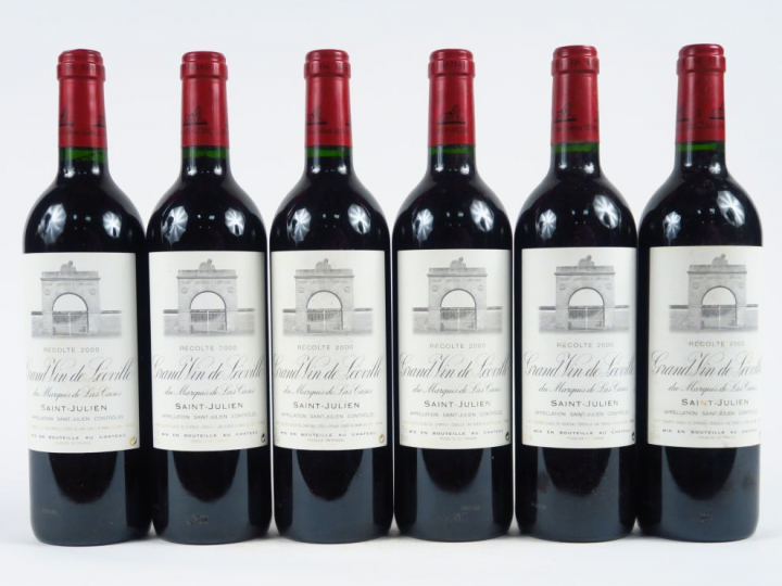 6 BOUTEILLES CHÂTEAU LEOVILLE LAS CASES GCC ST JULIEN - 2000