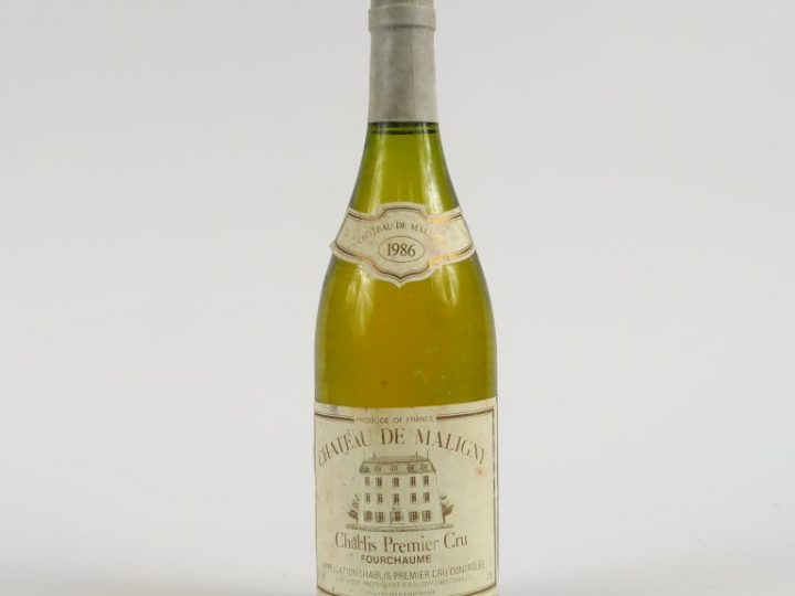 1 BOUTEILLE CHABLIS 1er CRU 'FOURCHAUME' CHÂTEAU DE MALIGNY - 1986