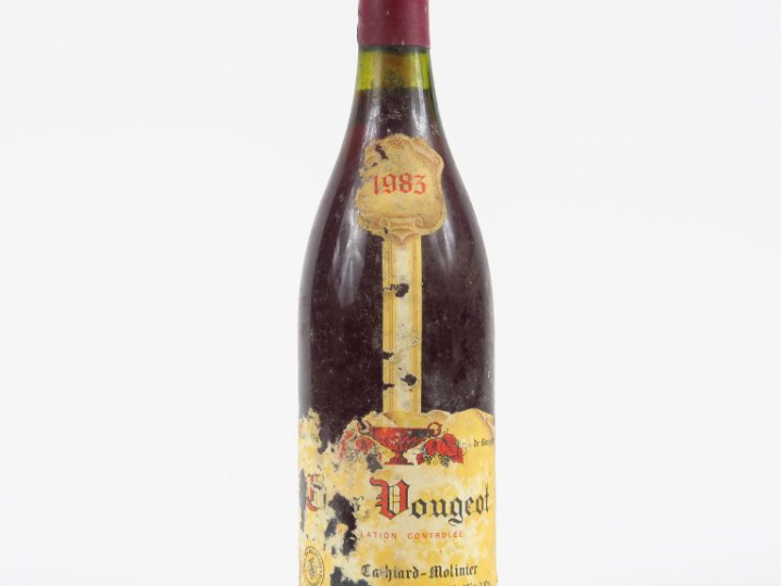 1 BOUTEILLE CLOS VOUGEOT GC CATHIARD MOLINIER - 1983 - 2 CM/EA