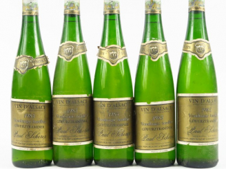Vente aux enchères 5 BOUTEILLES GEWURZTRAMINER V.T. P. SCHERER - 1985
