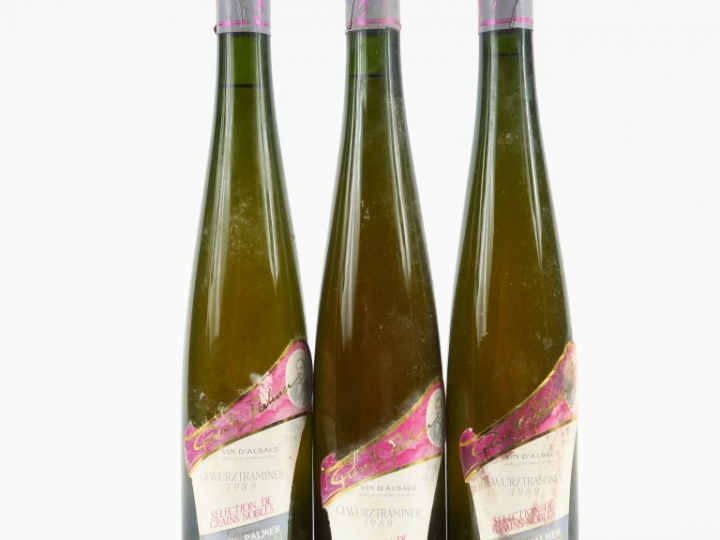 3 BOUTEILLES (50 cl) GEWURZTRAMINER S.G.N. GUNTZ PALMER - 1989