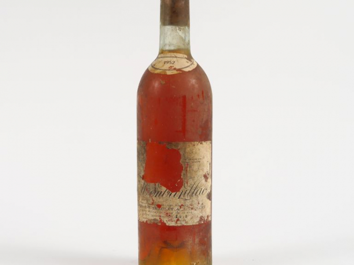 1 BOUTEILLE MONBAZILLAC DOMAINES DE THIEULET et MARSALET - 1952 - BG+/