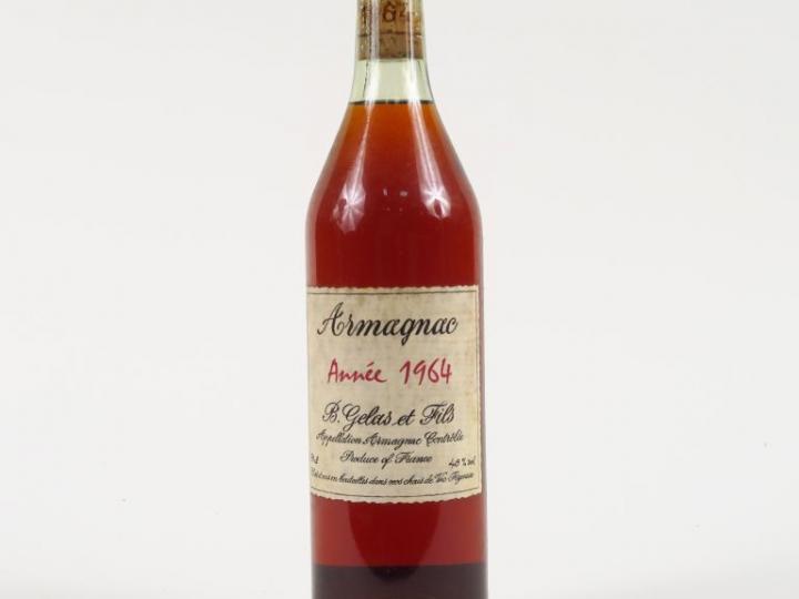 1 BOUTEILLE ARMAGNAC GELAS   FILS - 1964 - MISE : 1996