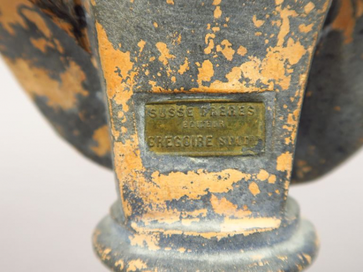 Ecole française XIXème "Alsace" Sujet en terre cuite.  Titré et daté 1