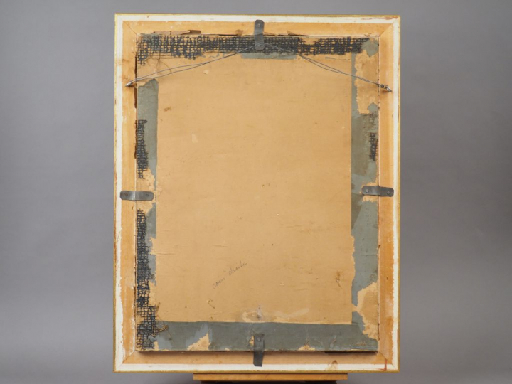 Ecole française vers 1920 "Portrait de Madame de Brimont" Pastel. Sign